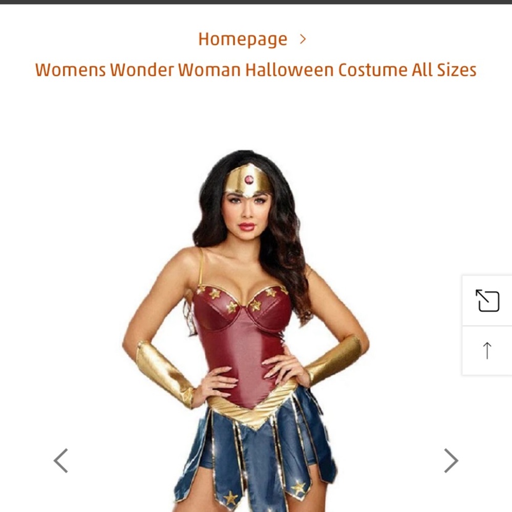 Women's Heroic Warrior Costume - Red and Gold
